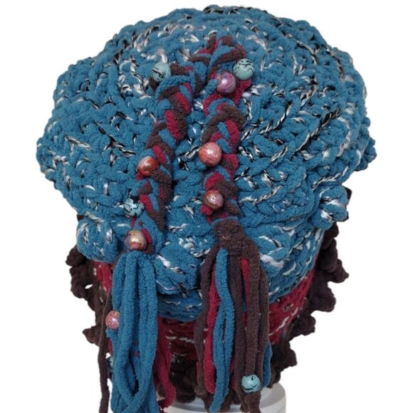 Slouchy, Boho Hat OOAK Handmade Crochet Free Hand Women's One Size - Picture 4 of 11